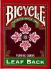 Bicycle Leaf Playing Cards Red Deck